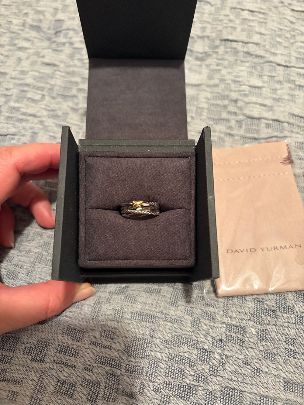David Yurman X CROSSOVER BAND RING Size 6